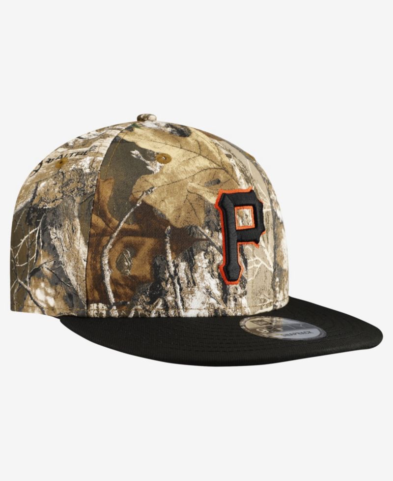Men's Camo Pittsburgh Pirates Realtree Orange Pop 9FIFTY Snapback Hat