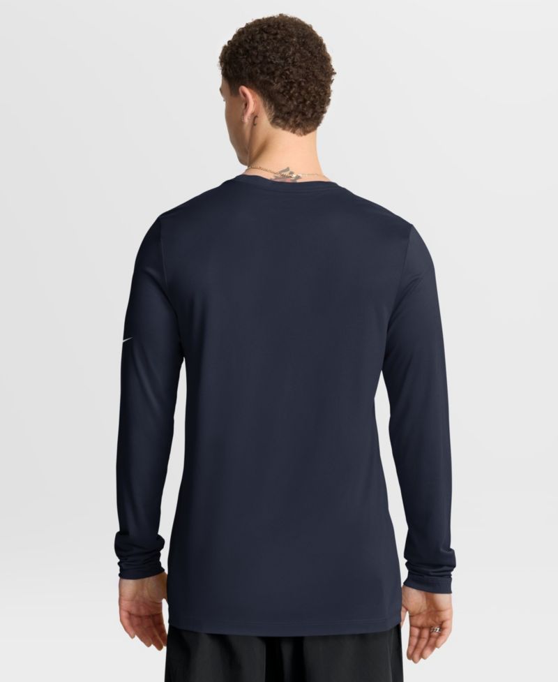 Men's Navy Chicago Bears Legend Icon Dri-FIT Long Sleeve T-Shirt