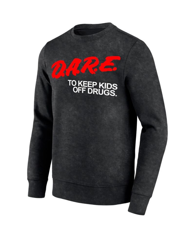 Men's Black D.A.R.E Logo Washed Pullover Sweatshirt