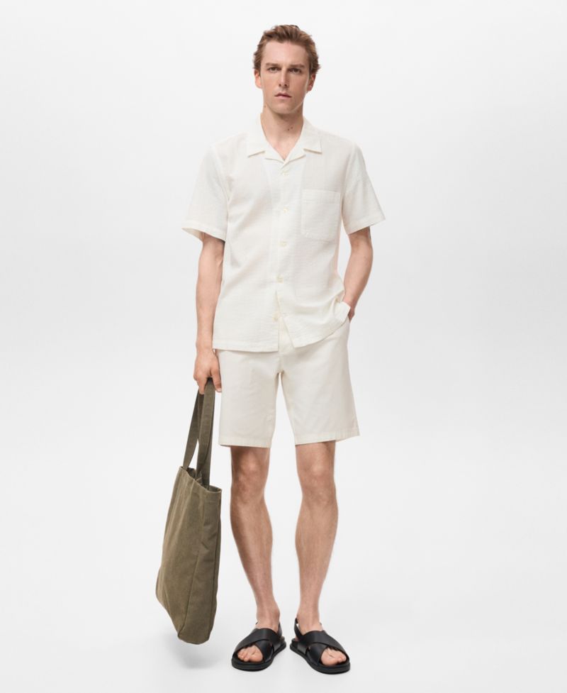 Men's Regular Fit Seersucker Shirt
