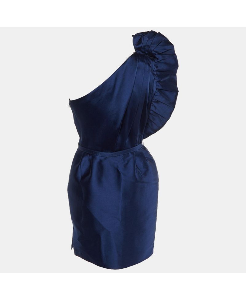 Women's Cotton and Silk One Shoulder Dress