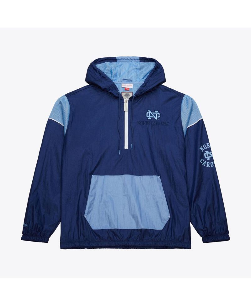 Men's Navy North Carolina Tar Heels Anorak Vintage Logo Half-Zip Hoodie Jacket