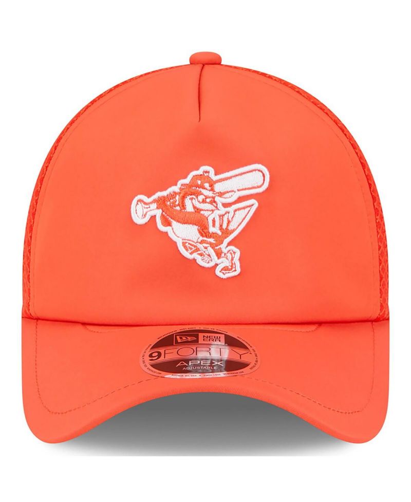 Men's Orange Baltimore Orioles 2026 Batting Practice Alternate Apex 9FORTY Adjustable Hat