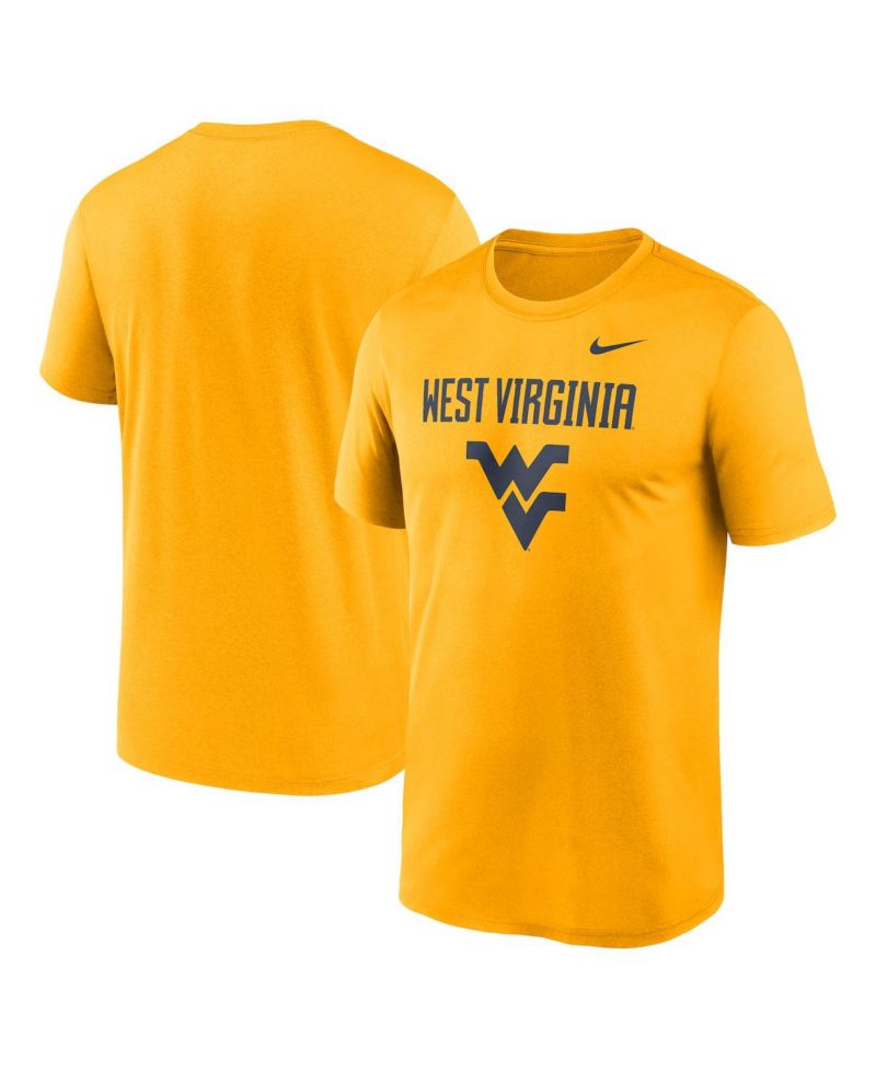 Men's Gold West Virginia Mountaineers Lockup Legend Performance T-Shirt