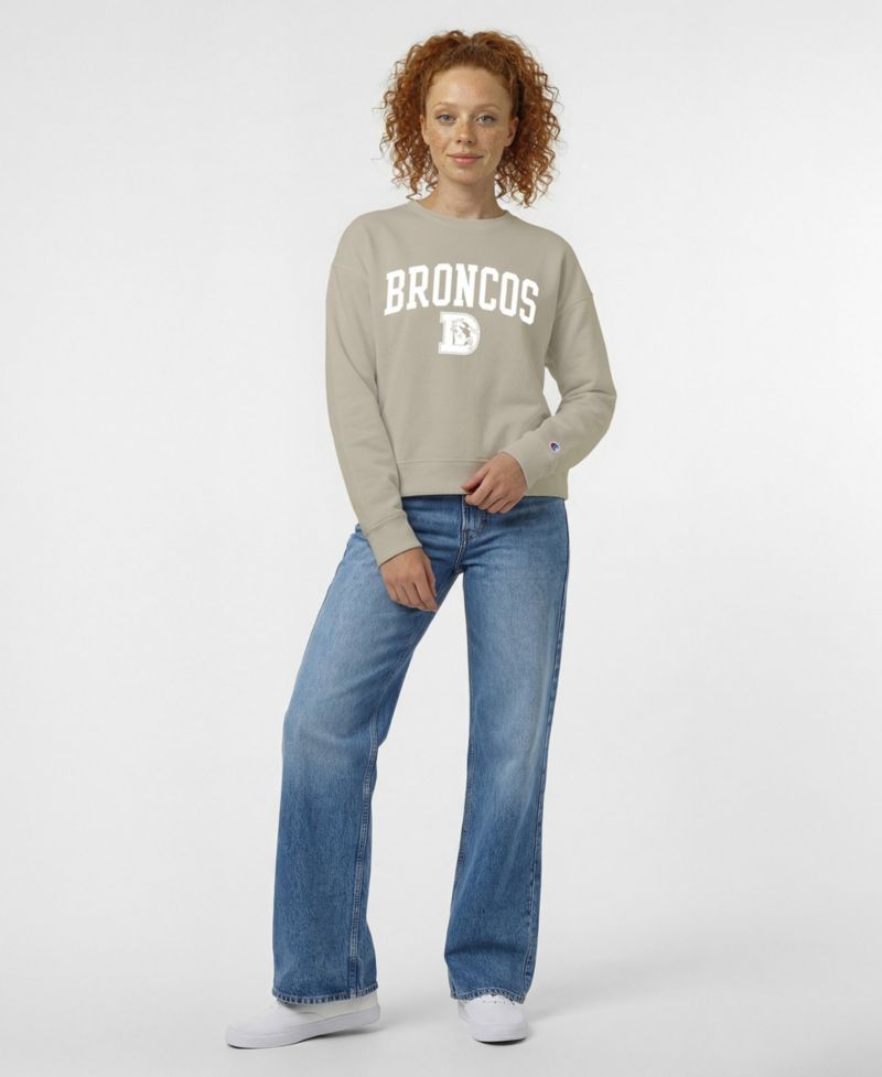Women's Denver Broncos Dropped-Shoulder Crewneck Sweatshirt
