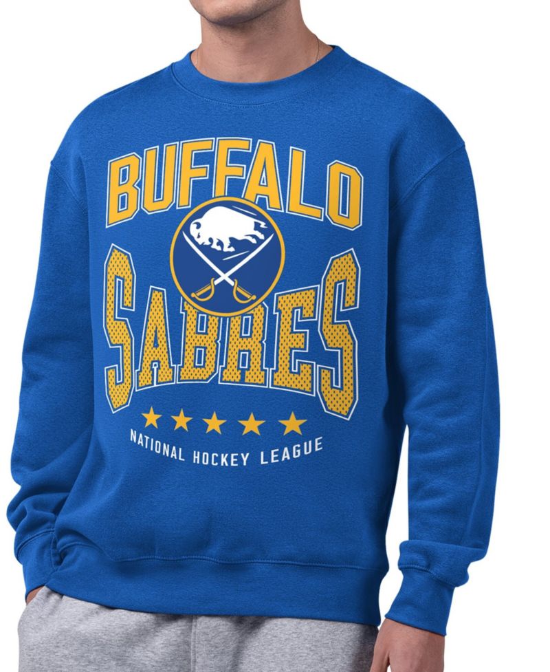 Men's Royal Buffalo Sabres Center Squeeze Tri-Blend Fleece Sweatshirt