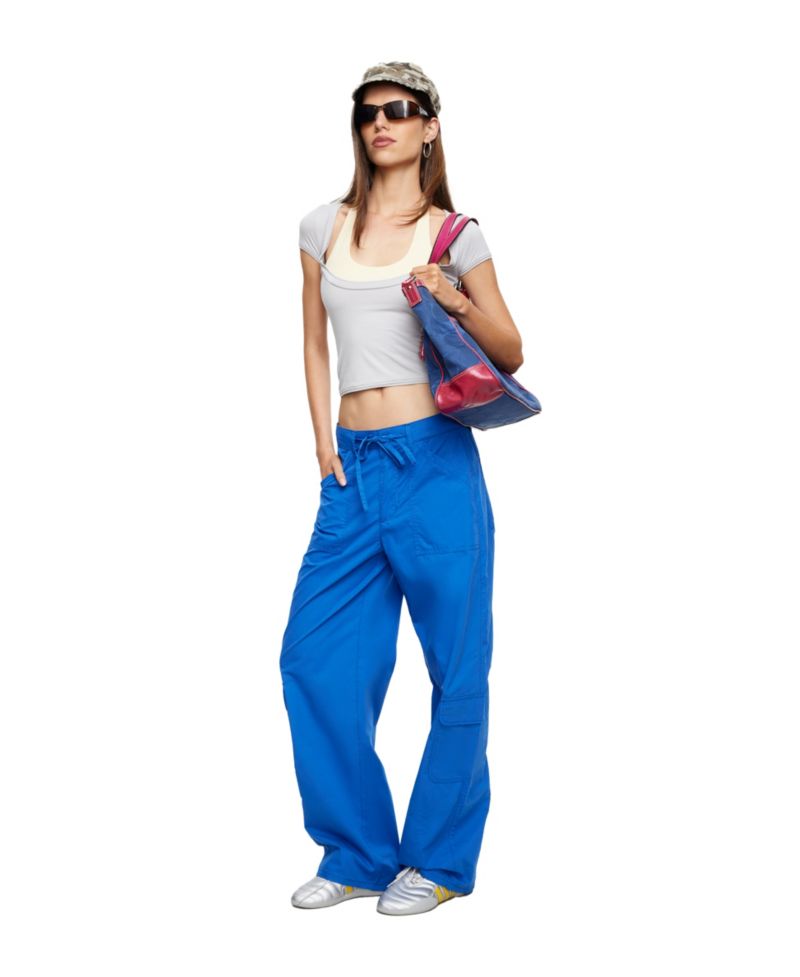 Women's Oval Neck Tie-Back Top