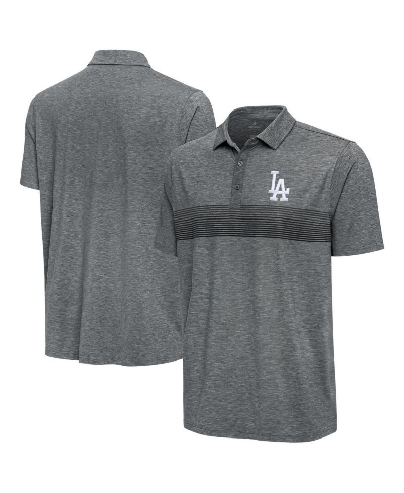 Men's Pewter Los Angeles Dodgers Dashing Polo Shirt