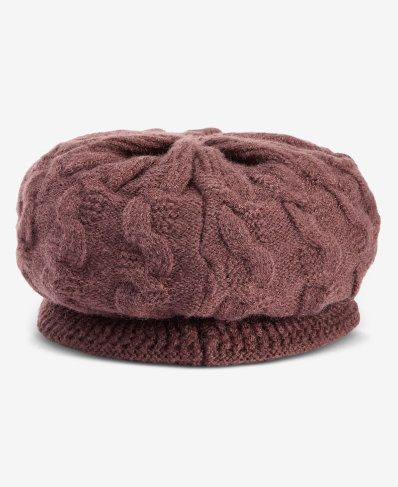 Women's Cable-Knit Newsboy Cap