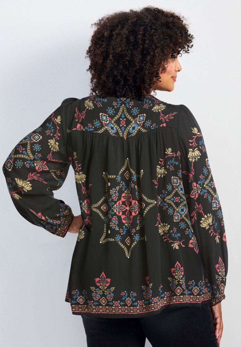 Women's Plus Size Suli Bell Sleeve Top