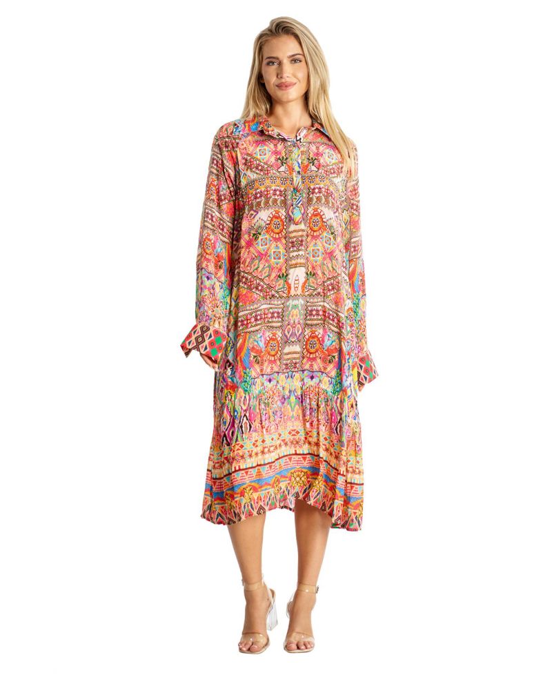 Women's Maxi Buttoned Overshirt