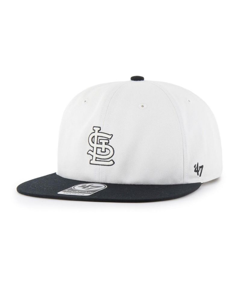 Men's White/Black St. Louis Cardinals Foundation Captain Snapback Hat