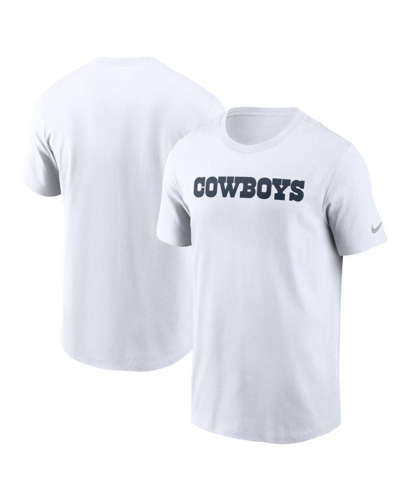 Men's White Dallas Cowboys Primetime Wordmark Essential T-Shirt