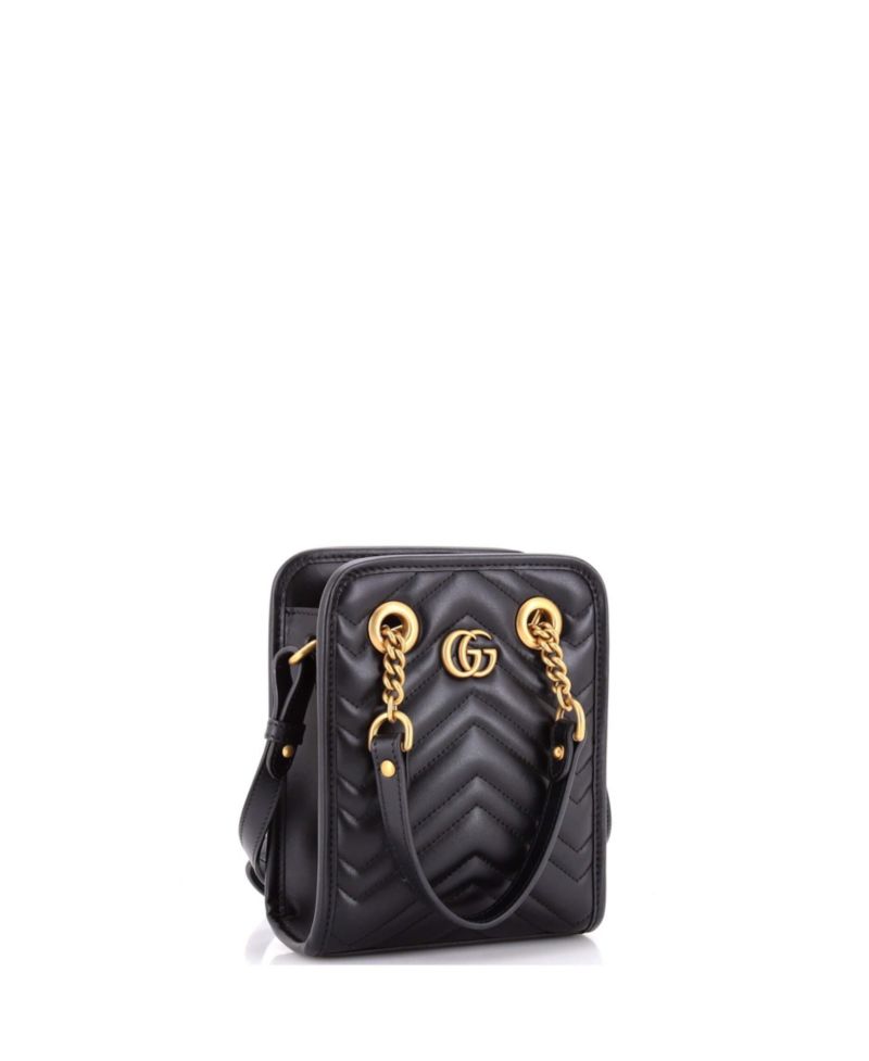 Mini GG Marmont Handle Crossbody Bag Matelasse Leather