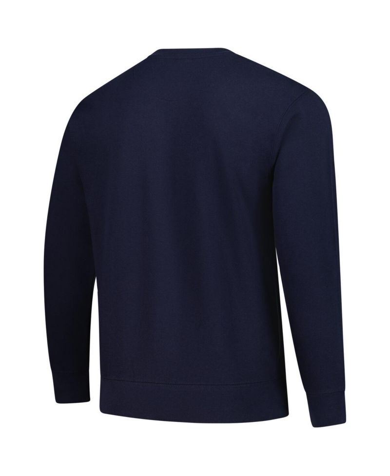 Men's Navy Michigan Wolverines Elite Script Pullover Sweatshirt