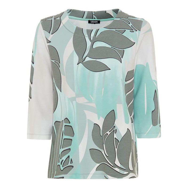 Women's Tropic Palm Leaf Jersey Top