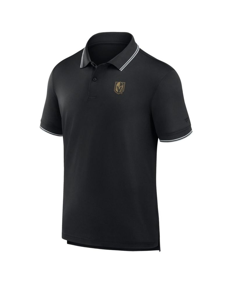 Men's Black Vegas Golden Knights Front Office Move Mono Polo Shirt