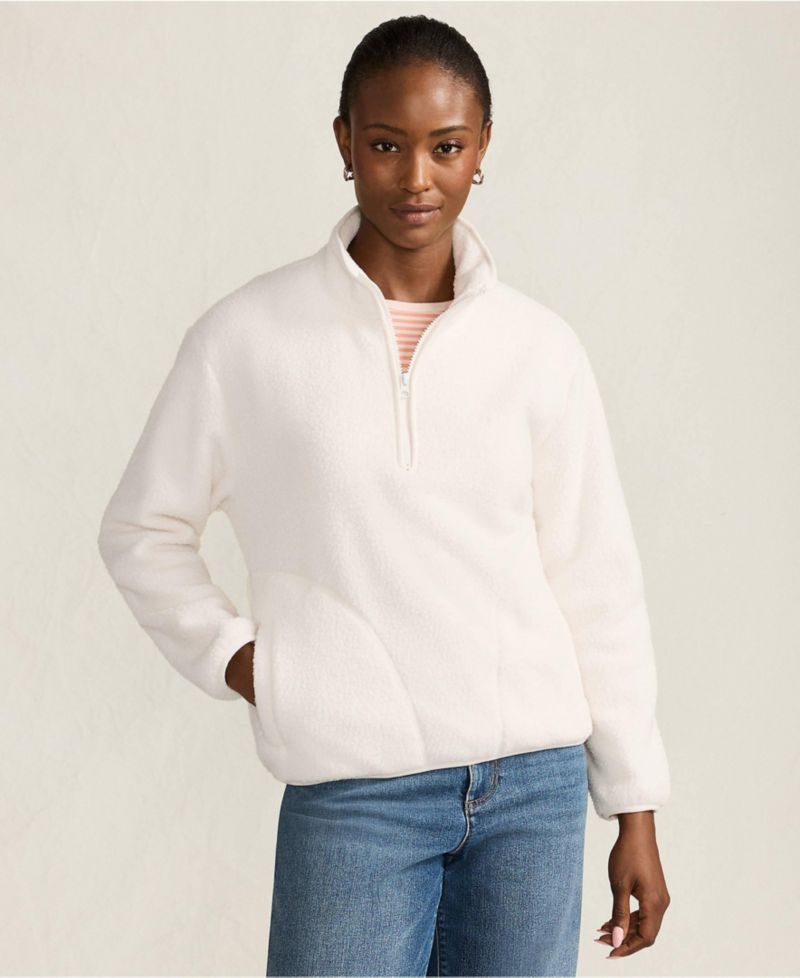 Women's Half Zip Cozy High Pile Fleece Pullover