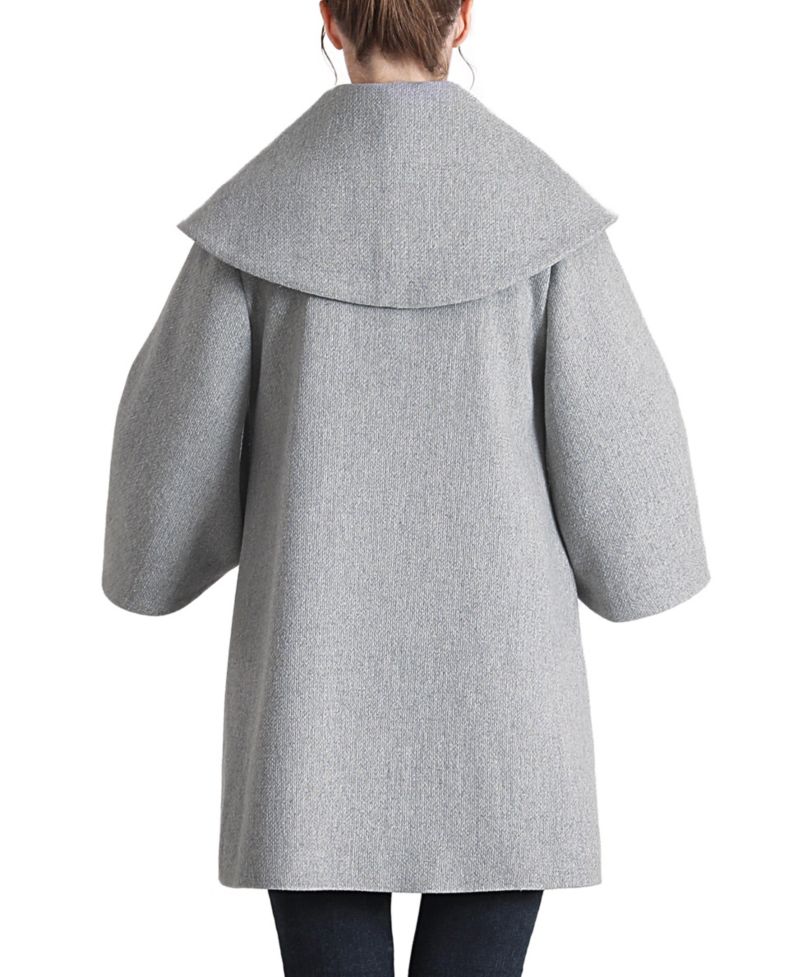 Maternity Aanya A-Line Wool-Blend Removable Bib Coat