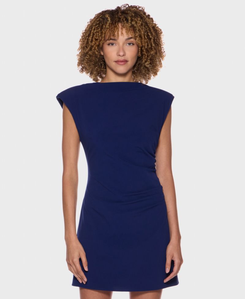 Juniors' Boat Neck Sleeveless Dress