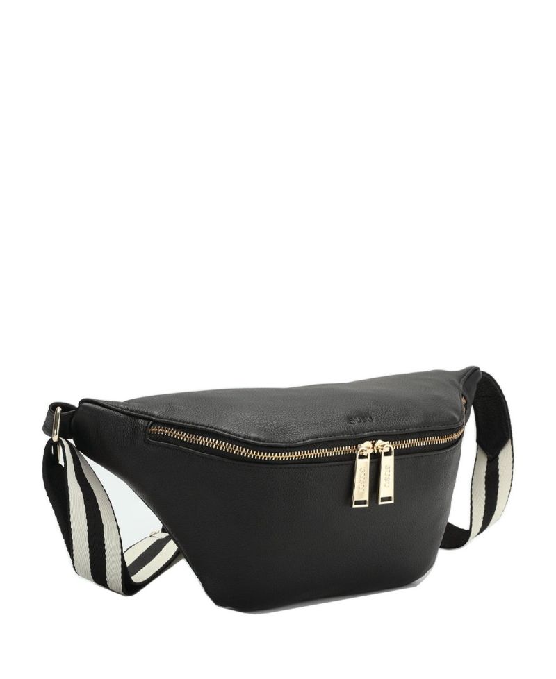 Dash Genuine Leather Crossbody Chest Bag, Sling Bag, Fanny Pack, Waist Bag, Belt Bag, Travel Purse with Adjustable Guitar Strap and Zip Pockets