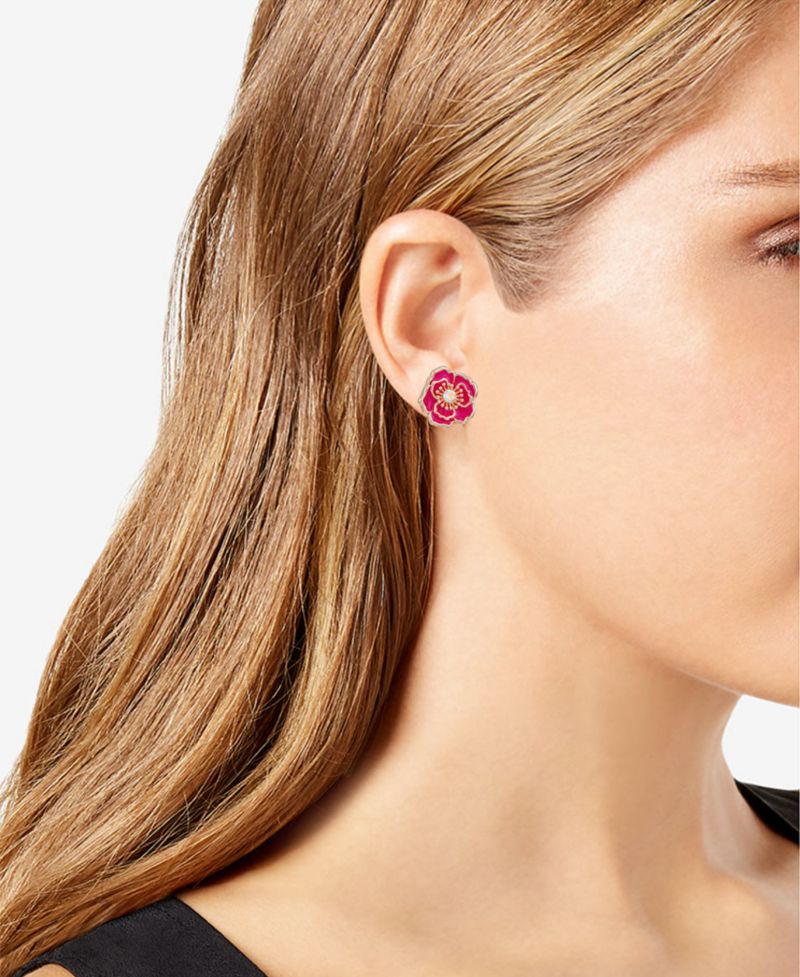 3-Pc. Rose Gold-Tone Necklace, Bracelet and Stud Earrings Set