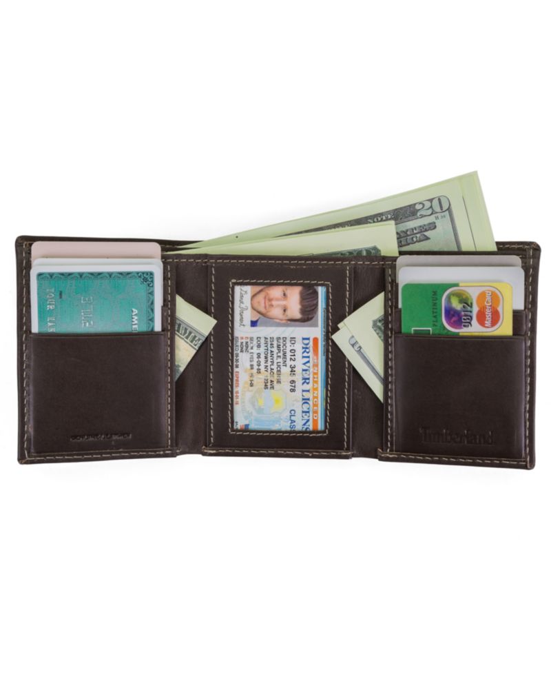 Men's Cloudy Trifold Leather Wallet