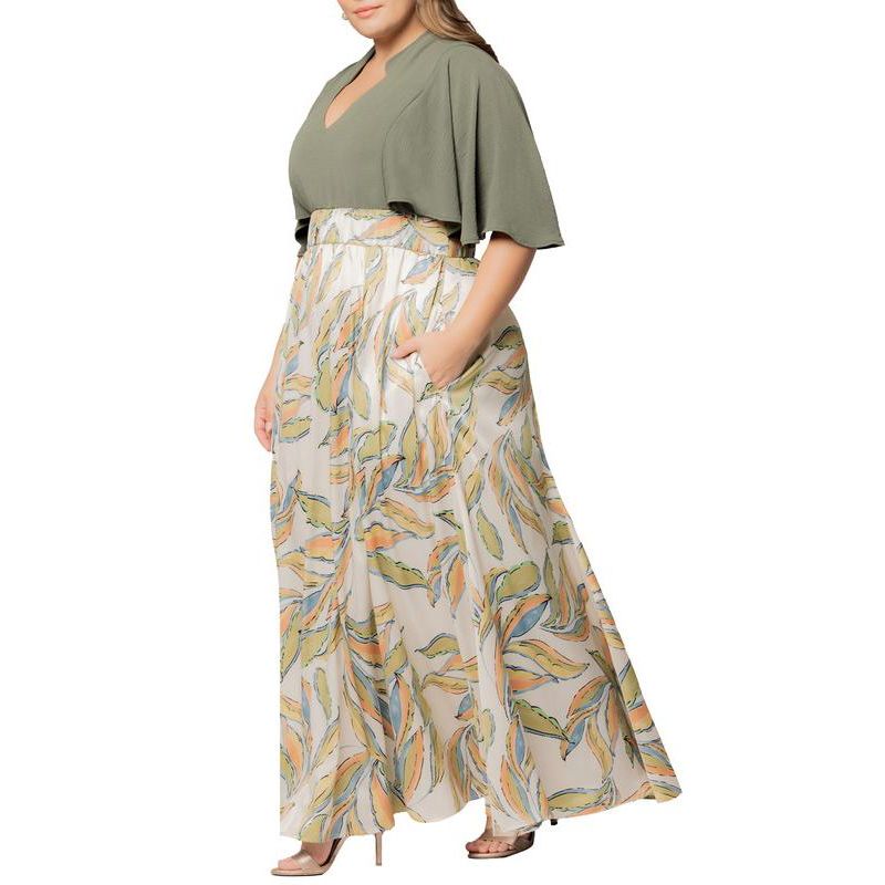 Plus Size Avisa Flowy A Line Evening Gown