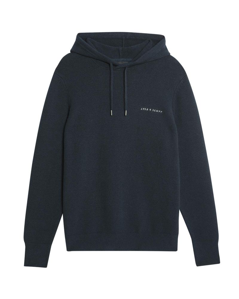 Men's Script Long Sleeve Knitted Hoodie