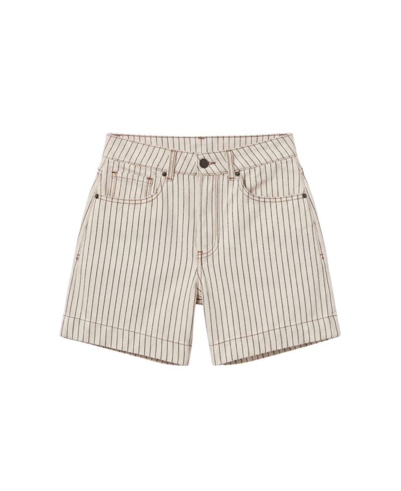 Women's Essential Stripe Denim Stretch Shorts