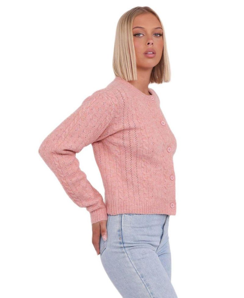 Women's Bonnie Cable-Knit Fitted Cardigan