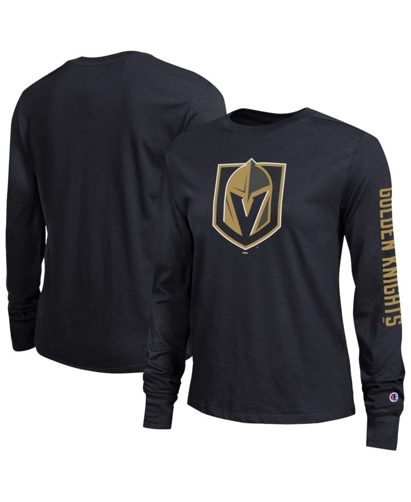 Women's Black Vegas Golden Knights 2-Hit Long Sleeve T-Shirt