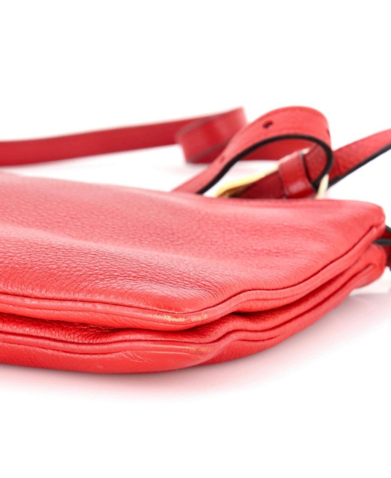 Small Double Zip Crossbody Bag Vitello Daino