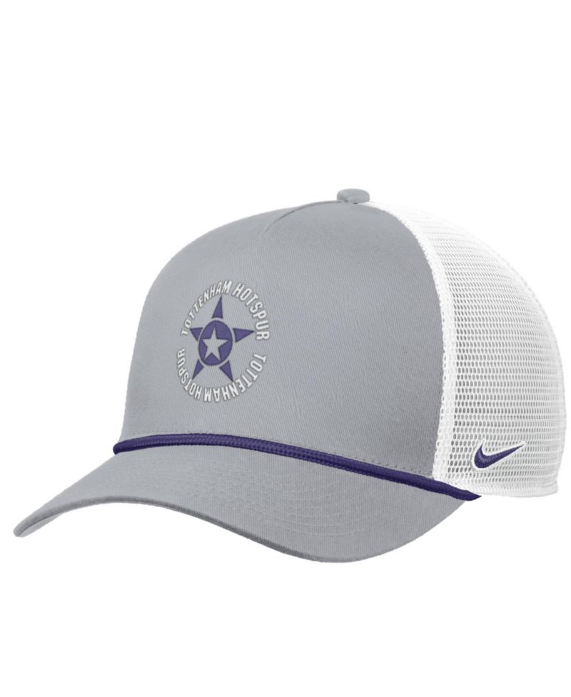 Men's Gray Tottenham Hotspur Rise Rope Trucker A-Frame Adjustable Hat