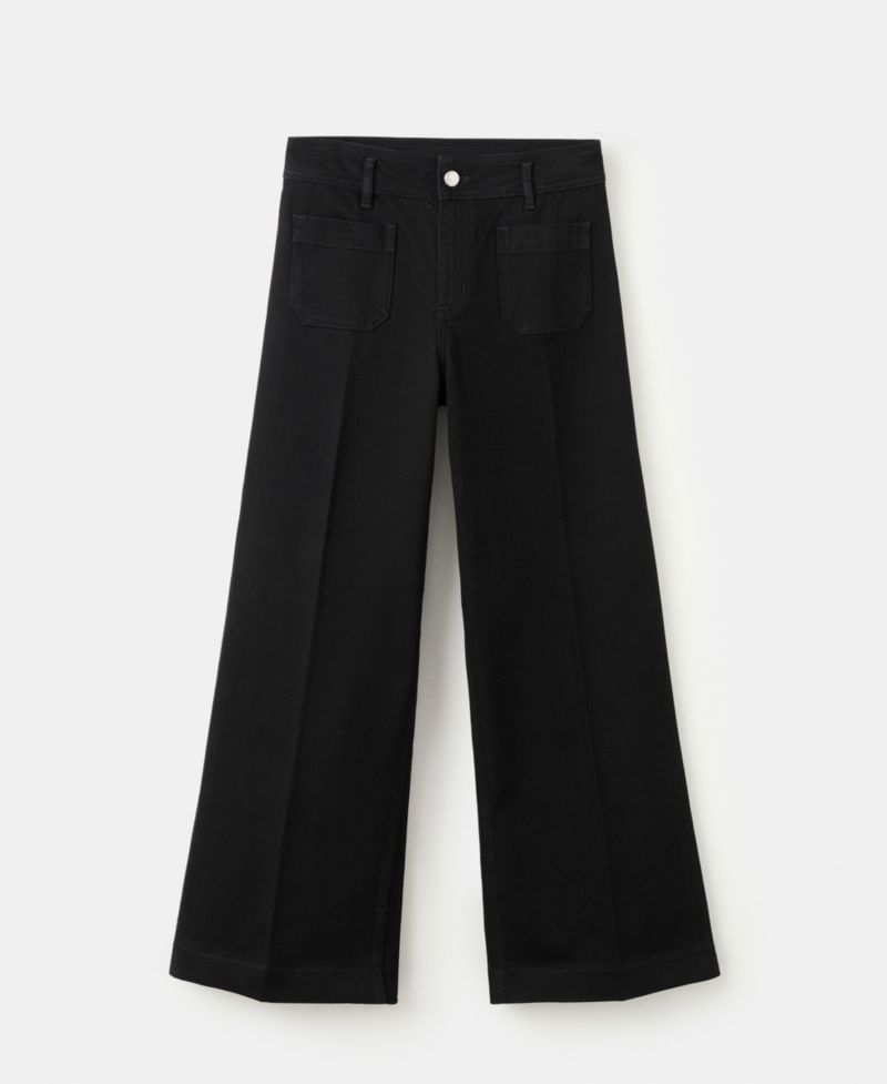Women's Pockets Wide-Leg Jeans