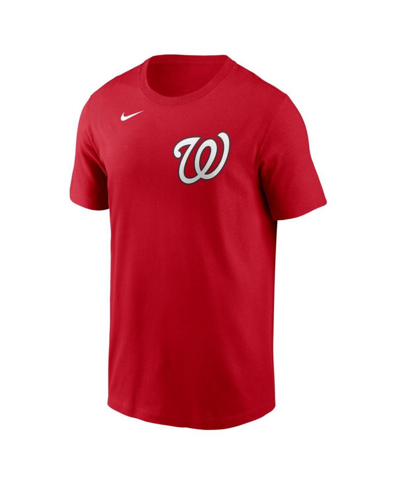 Men's CJ Abrams Red Washington Nationals Fuse Name & Number T-Shirt