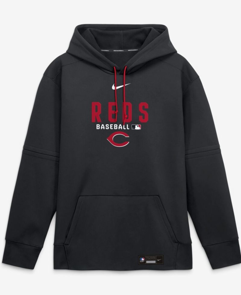 Men's Black Cincinnati Reds Authentic Collection Therma-FIT Hoodie