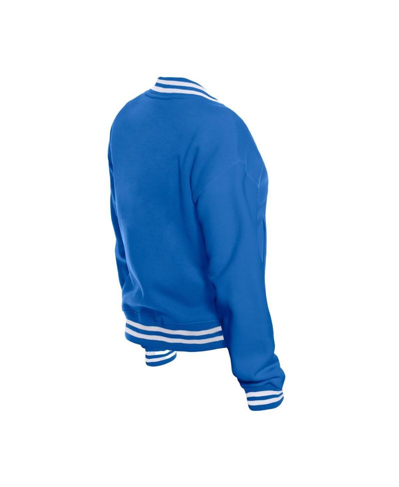 Women's Royal New York Giants Throwback Fleece Full-Snap Jacket