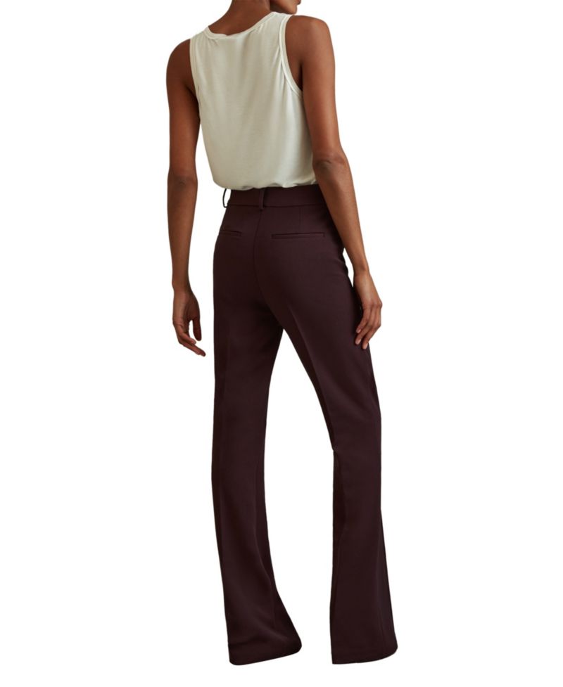 Petite Gabi Flared Mid-Rise Trousers