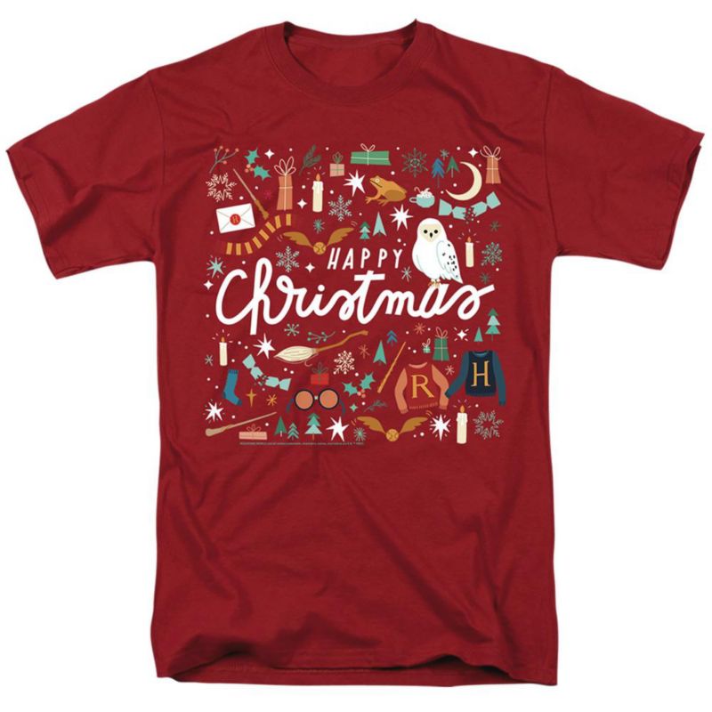 Men's Happy Christmas, Hedwig, Golden Snitch T Shirt