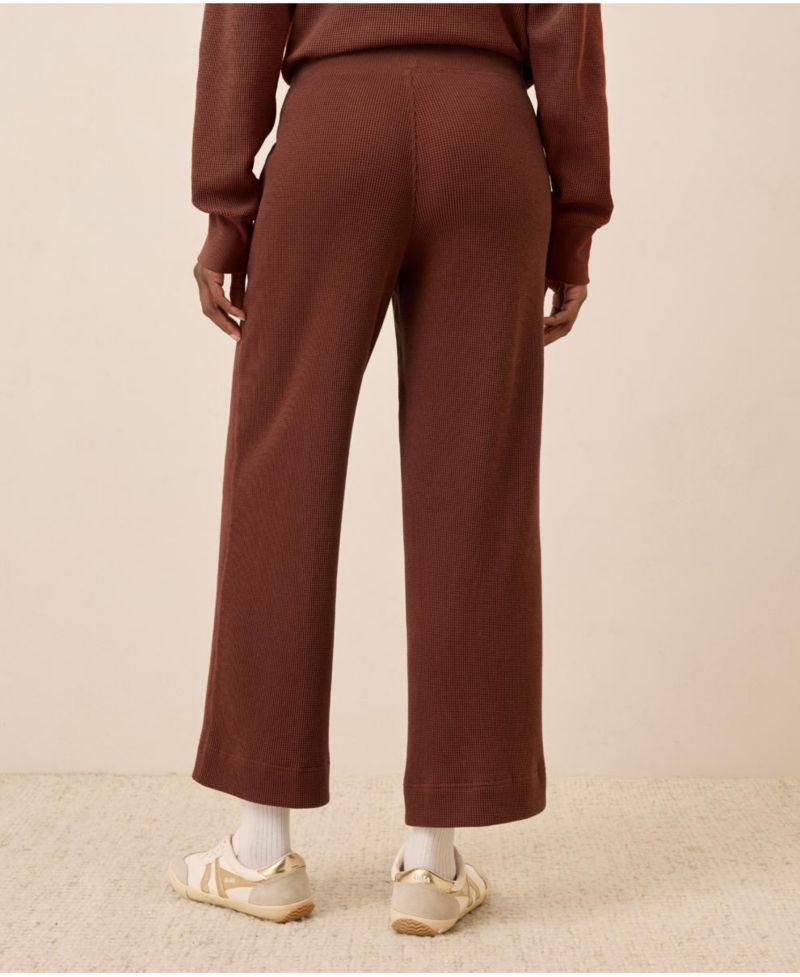 Women's Thermal Waffle Wide Leg Pant