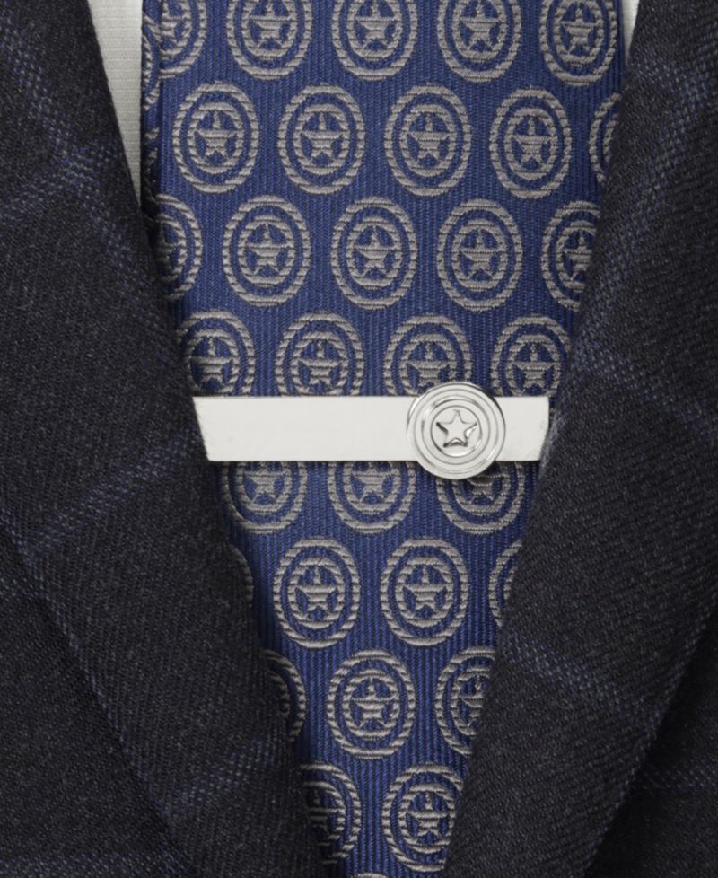 Men's Captain America Hidden Message Tie Bar