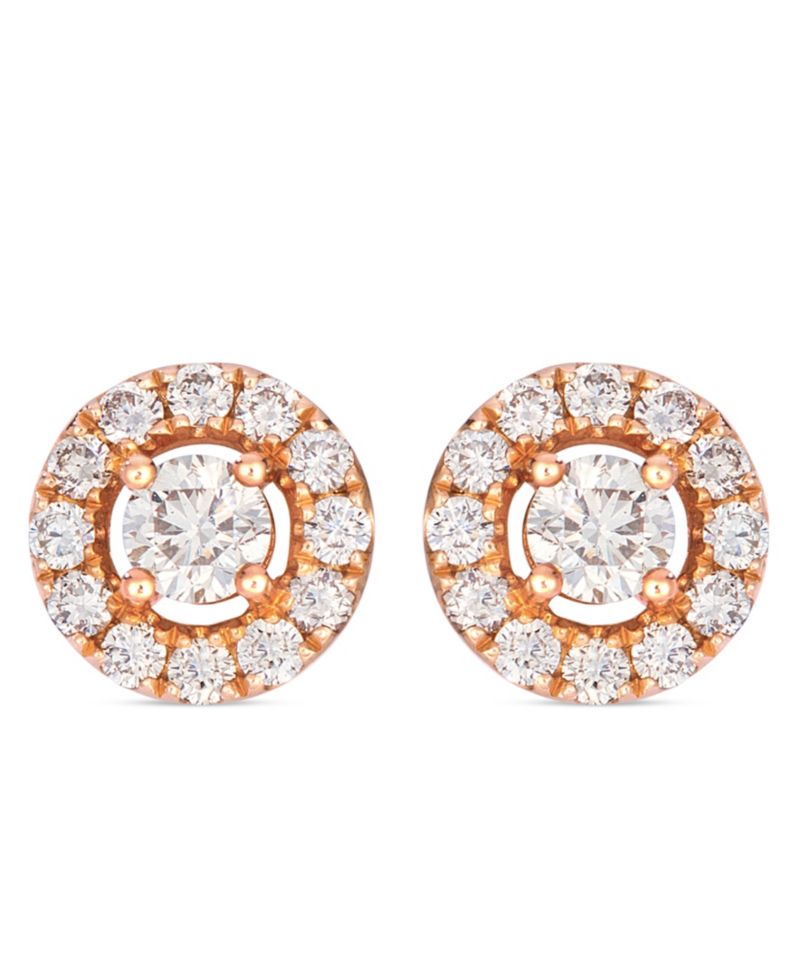 Nude Diamond (0.96 ct. t.w.) Earrings in 14k Strawberry Gold