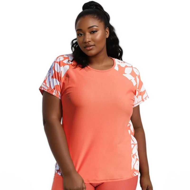 Plus Size UPF 50+ Short Sleeve Adele Swim Top