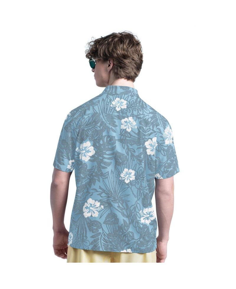 Men's Blue Chicago Cubs Palm Shade Party Button-Up Shirt