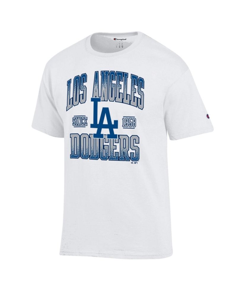 Men's White Los Angeles Dodgers Team Name T-Shirt
