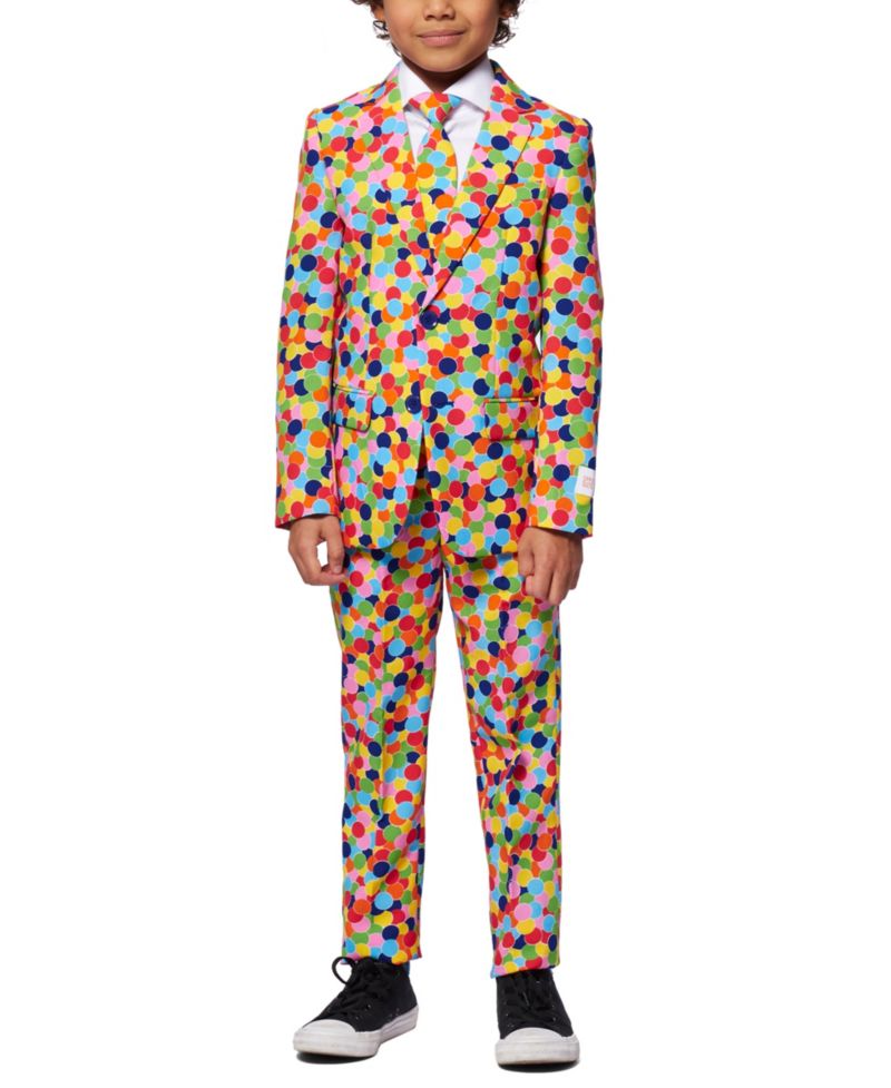 Toddler and Little Boys 3-Piece Confetteroni Party Suit Set