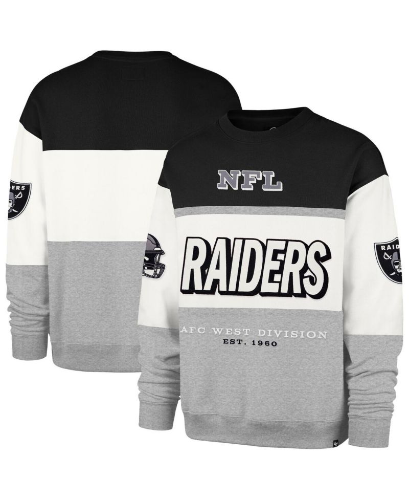 Men's Black/Gray Las Vegas Raiders Breeze Maximalist Sweatshirt