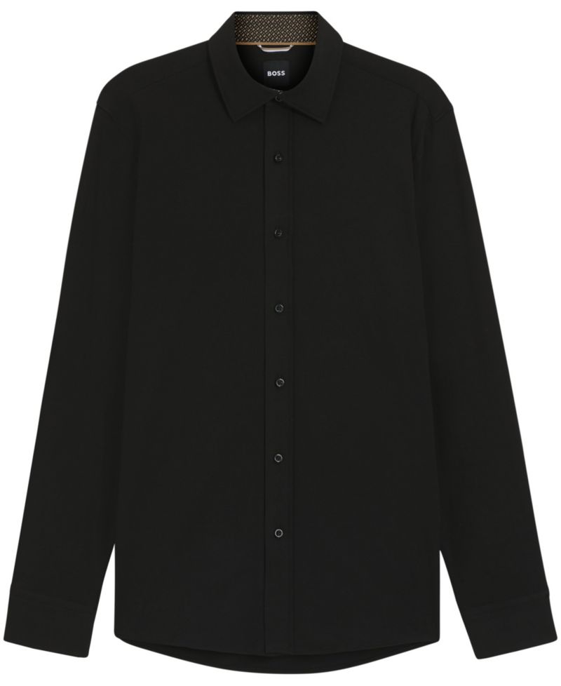 Men's Stretch Cotton Slim-Fit Dress Shirt