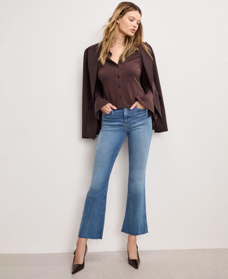 Women's Mini Flare High-Rise Jeans, Regular and Plus